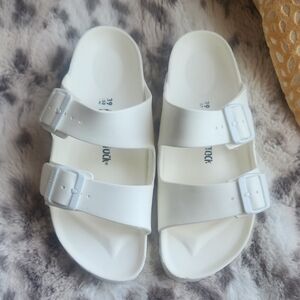 Birkenstock Womens White Double Strap Sandals